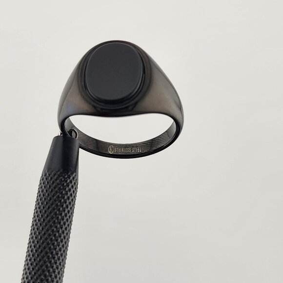 Minimalist Black Stainless Steel Ring (New) - Picture 8 of 9